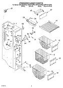 FREEZER LINER PARTS Diagram and Parts List for KSRA25ILWH00  KitchenAid Refrigerator
