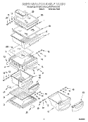 REFRIGERATOR SHELF Diagram and Parts List for KSRB25QGBL01  KitchenAid Refrigerator
