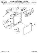 FRAME AND CONSOLE PARTS Diagram and Parts List for DU915PWPT2  Whirlpool Dishwasher