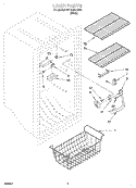 LINER Diagram and Parts List for EV170NXJW00  Whirlpool Freezer