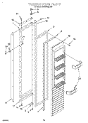 FREEZER DOOR Diagram and Parts List for KSSS48MDX03  KitchenAid Refrigerator