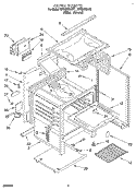 OVEN Diagram and Parts List for SF302BEAN1  Whirlpool Range