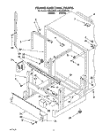 FRAME AND TANK Diagram and Parts List for KUDA23SB0  KitchenAid Dishwasher