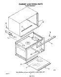 CABINET AND HINGE Diagram and Parts List for MW8550XS1  Whirlpool Microwave