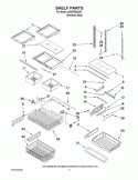 SHELF PARTS Diagram and Parts List for G20EFSB23S4  Whirlpool Refrigerator