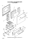 OVEN DOOR AND BROILER Diagram and Parts List for SF0100SRW2  Whirlpool Range