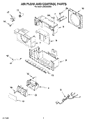 AIR FLOW AND CONTROL PARTS Diagram and Parts List for ACQ058MM0  Whirlpool Air Conditioner