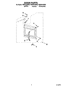 DOOR PARTS Diagram and Parts List for YGH5184XPB0  Whirlpool Microwave