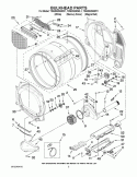 BULKHEAD PARTS Diagram and Parts List for YWED9250WR1  Whirlpool Dryer