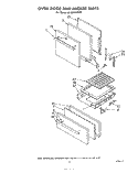 OVEN DOOR AND BROILER Diagram and Parts List for SF305ESPW0  Whirlpool Range