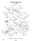 BROILER AND OVEN BURNER Diagram and Parts List for F8958W1  Roper Range