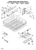 UPPER RACK AND TRACK PARTS Diagram and Parts List for KUDP02SRBL3  KitchenAid Dishwasher
