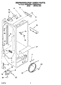 REFRIGERATOR LINER PARTS Diagram and Parts List for KSRB22FKSS14  KitchenAid Refrigerator