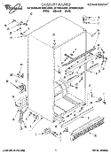 CABINET Diagram and Parts List for 8ET20NKXAN01  Whirlpool Refrigerator