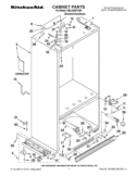 CABINET PARTS Diagram and Parts List for KBLO36FTX06  KitchenAid Refrigerator