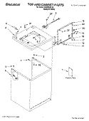 TOP AND CABINET, LITERATURE Diagram and Parts List for TAWX500LQ0  Estate Washer