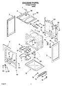 CHASSIS PARTS Diagram and Parts List for IRE32300  Inglis Range