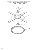 LOWER WASHARM AND STRAINER Diagram and Parts List for KUDM24SEAL5  KitchenAid Dishwasher