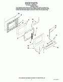 DOOR PARTS Diagram and Parts List for ISE630VS11  Whirlpool Range
