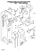 FREEZER LINER AND AIR FLOW PARTS Diagram and Parts List for KSSS36QTB00  KitchenAid Refrigerator