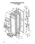 REFRIGERATOR DOOR Diagram and Parts List for 6ED22RQXWW00  Whirlpool Refrigerator