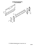 BACKGUARD Diagram and Parts List for FGP325VL0  Whirlpool Range