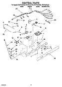 CONTROL PARTS Diagram and Parts List for ED2FHAXSL03  Whirlpool Refrigerator