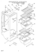 REFRIGERATOR LINER Diagram and Parts List for 4ED20ZKIFW00  Whirlpool Refrigerator