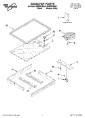 COOKTOP, LITERATURE Diagram and Parts List for RS696PXGB10  Whirlpool Range
