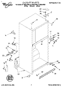 CABINET Diagram and Parts List for ET19DKXDB00  Whirlpool Refrigerator