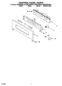 CONTROL PANEL PARTS Diagram and Parts List for KEMC308KSS04  KitchenAid Microwave Oven Combo