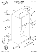 CABINET PARTS Diagram and Parts List for GT2SHKXLS01  Whirlpool Refrigerator