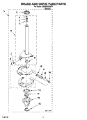 BRAKE AND DRIVE TUBE PARTS Diagram and Parts List for 7MLBR6103MT1  Whirlpool Washer