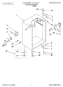 CABINET Diagram and Parts List for ML02CCXHW  Whirlpool Refrigerator