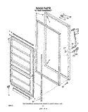 DOOR , LIT/OPTIONAL Diagram and Parts List for EV200FXKW3  Whirlpool Freezer