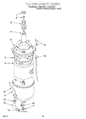 TUB AND BASKET Diagram and Parts List for LTG5243DQ1  Whirlpool Washer Dryer Combo