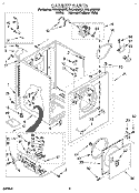 CABINET Diagram and Parts List for RGL4632BQ2  Roper Dryer