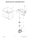 MOTOR AND ICE CONTAINER PARTS Diagram and Parts List for KFIS29PBMS00  KitchenAid Refrigerator