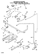 MANIFOLD PARTS Diagram and Parts List for VSF315PEMQ1  Whirlpool Range