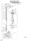 GEARCASE Diagram and Parts List for LSR7233BQ2  Whirlpool Washer