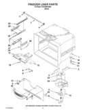 FREEZER LINER PARTS Diagram and Parts List for GX2SHBXVB05  Whirlpool Refrigerator