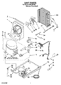UNIT PARTS, OPTIONAL PARTS (NOT INCLUDED) Diagram and Parts List for KUIC15PLTS1  KitchenAid Ice Maker