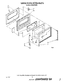 UPPER OVEN DOOR Diagram and Parts List for SE950PERW4  Whirlpool Range