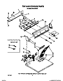 TOP AND CONSOLE, LITERATURE AND OPTIONAL Diagram and Parts List for TGDL660WW0  Whirlpool Dryer