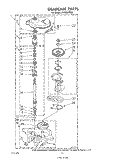 GEARCASE Diagram and Parts List for LA7000XTN0  Whirlpool Washer