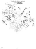 OVEN INTERIOR Diagram and Parts List for MT1100SHQ1  Whirlpool Microwave