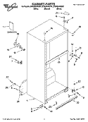 CABINET PARTS Diagram and Parts List for ET8CHKXKT07  Whirlpool Refrigerator