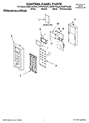CONTROL PANEL PARTS Diagram and Parts List for KHHS179LWH2  KitchenAid Microwave