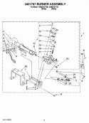 3401797 BURNER ASSEMBLY, OPTIONAL PARTS (NOT INCLUDED) Diagram and Parts List for CGM2761TQ1  Whirlpool Dryer