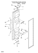 FREEZER DOOR Diagram and Parts List for RS25AQXGW02  Roper Refrigerator